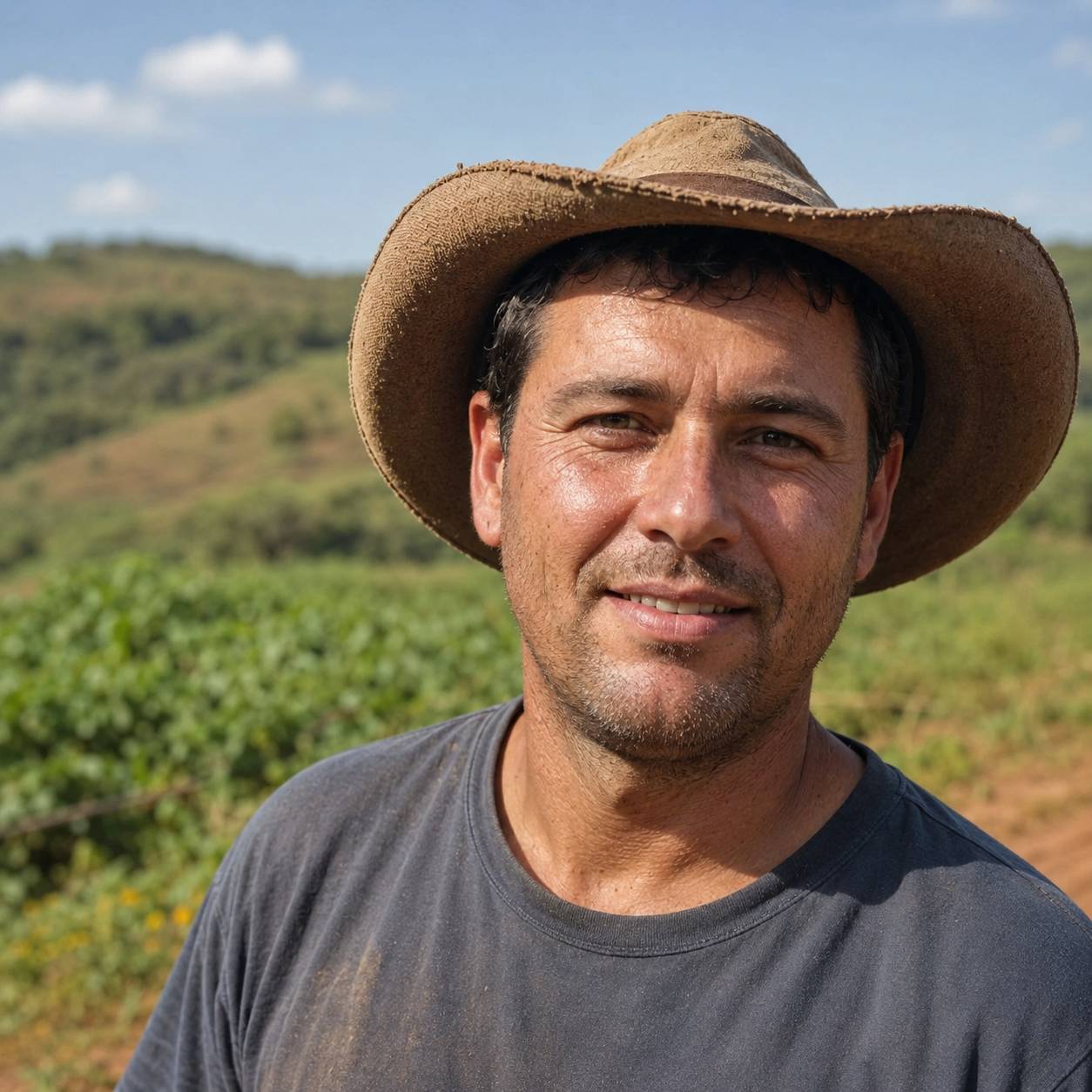 Retrato ilustrativo de pequeno produtor